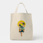 Tote Bag Tropical Summer Sunset Sweets Paradise (Dos)