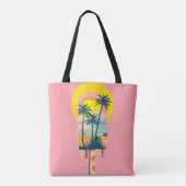 Tote Bag Tropical Summer Sunset Sweets Paradise (Dos)