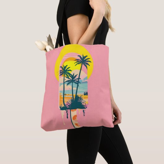 Tote Bag Tropical Summer Sunset Sweets Paradise (De près)