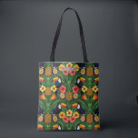 Tote Bag Tropical Toucan Pineapple Hibiscus Vibrant<br><div class="desc">Escape to paradise with every step you take with our Tropical Toucan Tote Bag – a stunning celebration of color, nature, and island spirit. This eye-catching tote features a richly detailed illustration of vibrant toucans nestled among golden pineapples, luscious passionfruit, juicy mangoes, and blooming hibiscus flowers in radiant red and...</div>