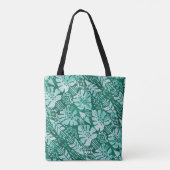 Tote Bag Tropical vert hawaïen de la JUNGLE IKAT de (Dos)
