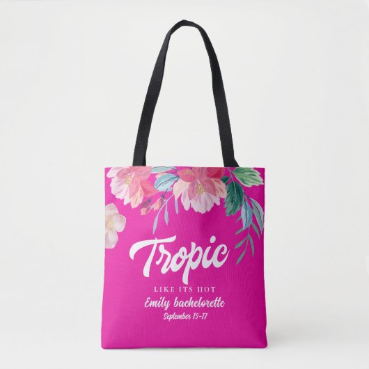 Tote Bag Tropique comme c'est chaud Soirée de Bachelorette (Devant)