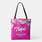 Tote Bag Tropique comme c'est chaud Soirée de Bachelorette (Dos)