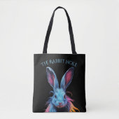 Tote Bag Trou de lapin bleu en feu (Devant)