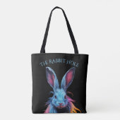 Tote Bag Trou de lapin bleu en feu (Dos)