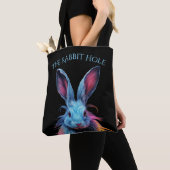 Tote Bag Trou de lapin bleu en feu (De près)