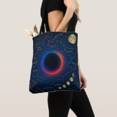 Tote Bag Trou Noir Cosmique & Constellations Art - Céleste (De près)