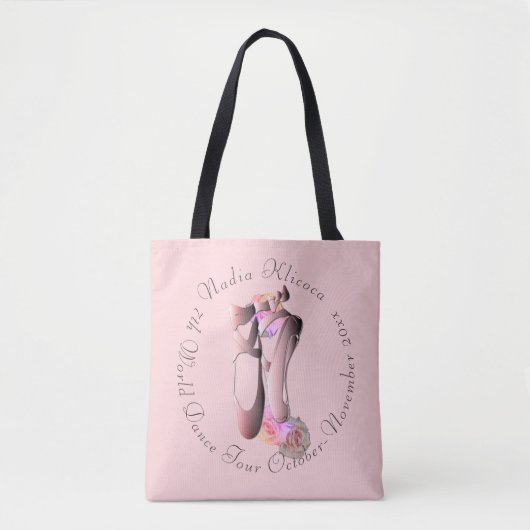 Tote Bag Troupe de danse de chaussure Ballerina Rose plus p (Devant)