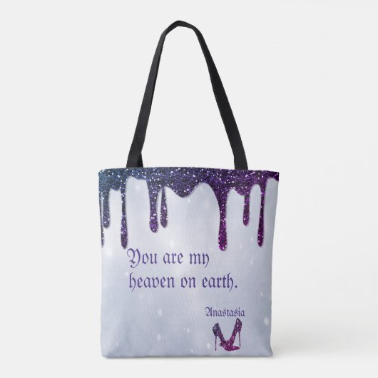 Tote Bag Trous de séquence violet (Dos)