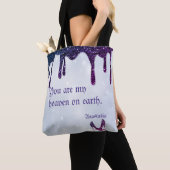 Tote Bag Trous de séquence violet (De près)