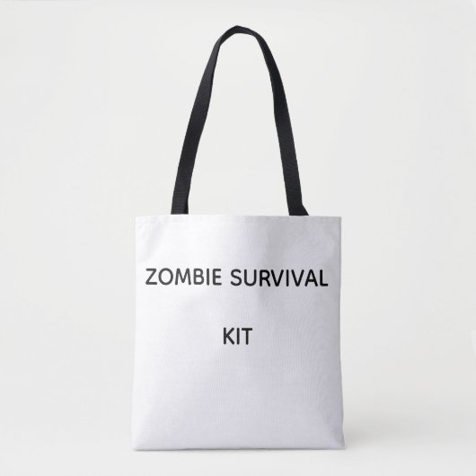 Tote Bag Trousse de survie zombie (Devant)