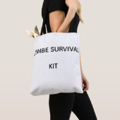 Tote Bag Trousse de survie zombie (De près)