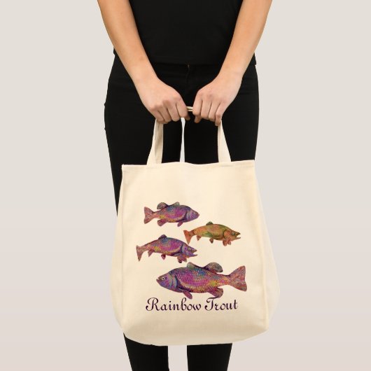 TOTE BAG TROUT RAINBOW COLORFUL (Devant (produit))