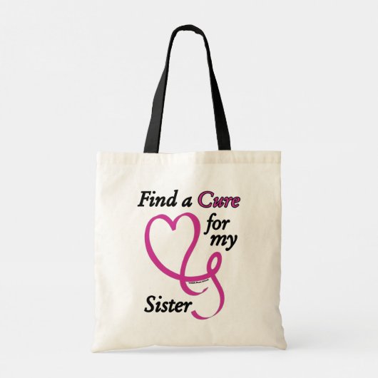 Tote Bag Trouver un remède/coeur/soeur...Cancer du sein (Dos)