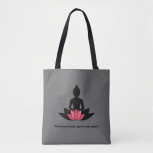 Tote Bag "Trouvez votre centre, allumez votre esprit." YOGA