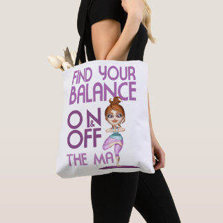 Tote Bag Trouvez votre solde sur et hors du tapis - yoga