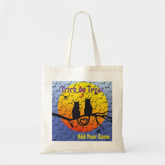 Tote Bag Trucs ou traitements Halloween heureux (Devant)