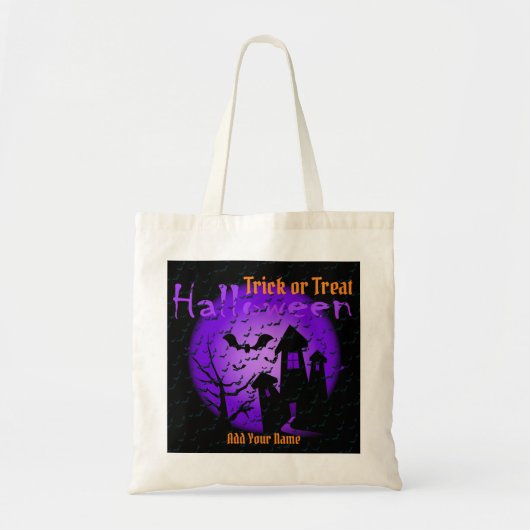 Tote Bag Trucs ou traitements Halloween heureux (Devant)