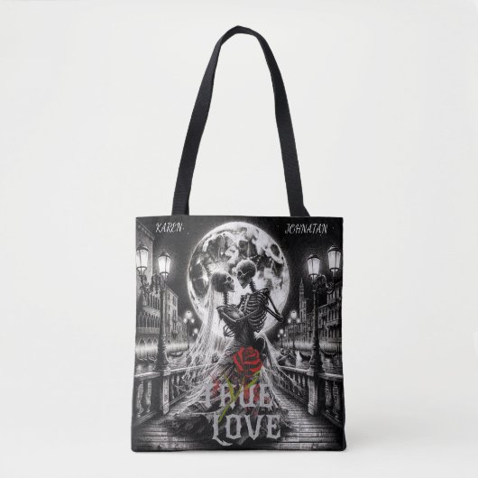 Tote Bag True Love Beyond, Custom Names (Devant)