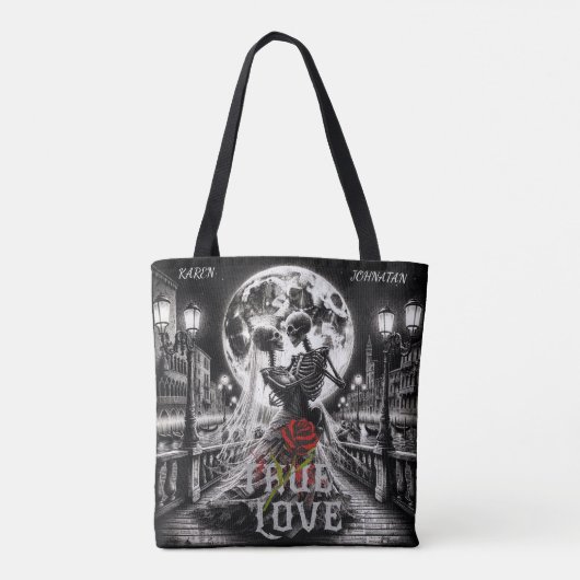 Tote Bag True Love Beyond, Custom Names (Dos)