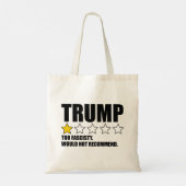 Tote Bag Trump - Trop Fasciste. Je ne recommande pas (Dos)