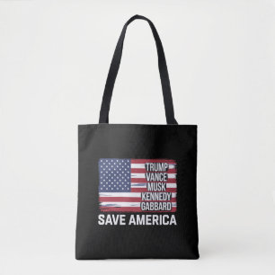 Tote Bag Trump Vance Musk Kennedy Gabbard 2024 Sauver l'Amé
