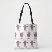 Tote Bag Trumpet Tribe Brown Cat Pattern (Devant)