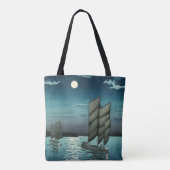 Tote Bag Tsuchiya Koitsu - Bateaux à Shinagawa, Nuit (Dos)