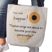 Tote Bag Tu as l'air plus heureux ! Douze chansons votre pe