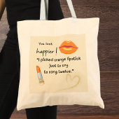 Tote Bag Tu as l'air plus heureux ! J'ai choisi du rouge à 