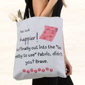 Tote Bag Tu as l'air plus heureux ! Mème Fancy Fabric