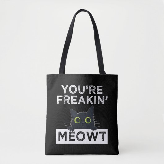 Tote Bag Tu me fais complètement miauler (Devant)
