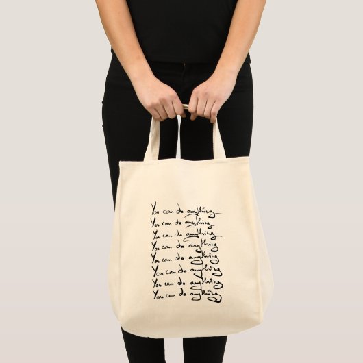 Tote Bag TU PEUX FAIRE QUOI QUE CE SOIT ! Guillemet inspira (Devant (produit))
