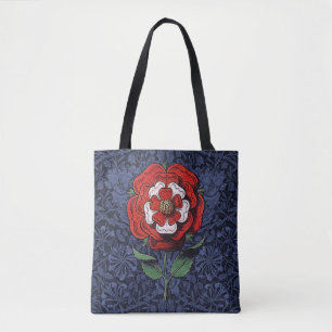 Tote Bag Tudor Rose rouge et blanc
