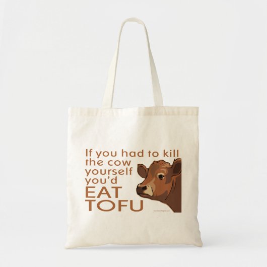 Tote Bag Tuer la vache - Vegan, végétarien (Devant)