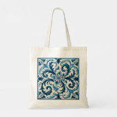 Tote Bag Tuile bleue portugaise (Dos)
