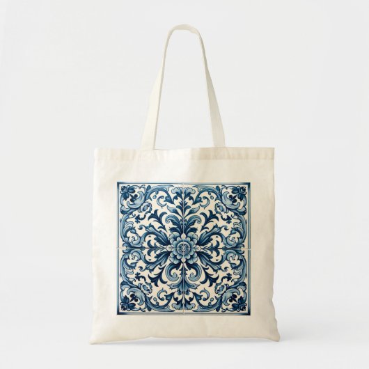 Tote Bag Tuile bleue portugaise (Devant)
