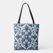 Tote Bag Tuile bleue portugaise (Dos)