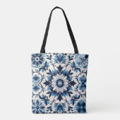 Tote Bag Tuile bleue portugaise (Dos)