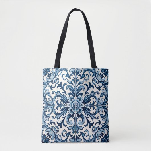 Tote Bag Tuile bleue portugaise (Devant)