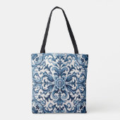 Tote Bag Tuile bleue portugaise (Dos)