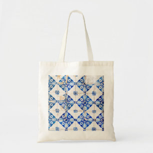 Tote Bag tuile PO du Portugal de décoration bleue de