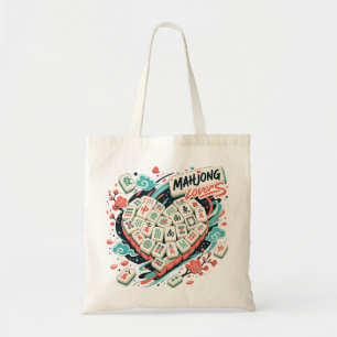 Tote Bag Tuiles de Mahjong Colorées Conception de Soirée de