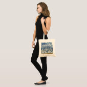 Tote Bag Tuiles murales portugaises bleues et blanches avec (Devant (modèle))
