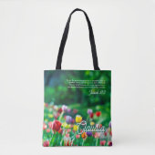 Tote Bag Tulip Flower Garden Bible Écriture (Devant)