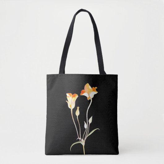Tote Bag Tulipe de Mariposa orange (Devant)