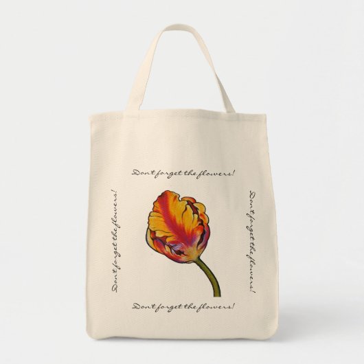 Tote Bag Tulipe de perroquet (Devant)