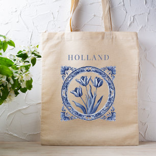 Tote Bag Tulipe Delft Blue Holland