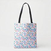 Tote Bag Tulipe florale abstraite colorée (Devant)
