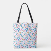 Tote Bag Tulipe florale abstraite colorée (Dos)